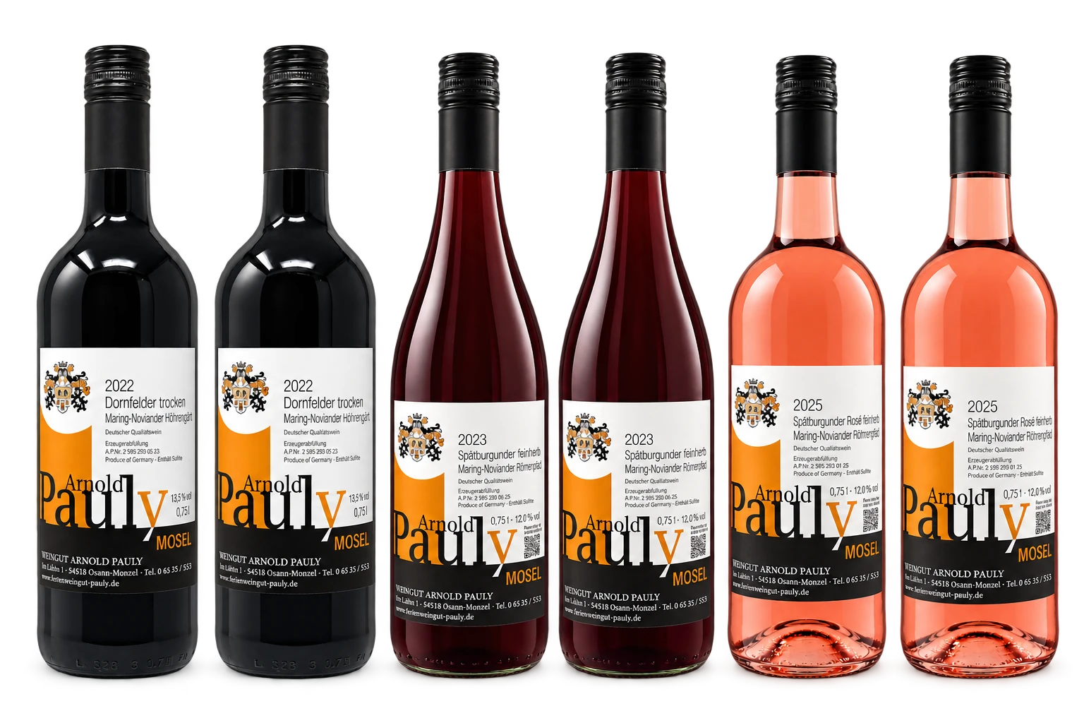 6 Flaschen im Paket „Rot & Rosé“